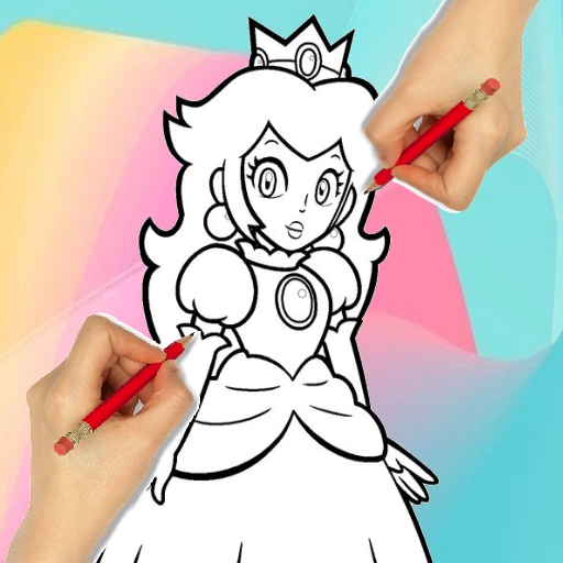 ícono princess peach Coloring Book
